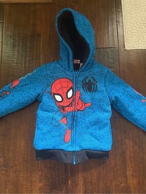 Marvel Blue and Red Spider-Man Hooded Kids Jacket